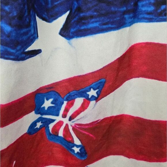 Women’s Plus Size 26W American Flag Butterfly Tank Top Patriotic Sleeveless Tee - Picture 8 of 8